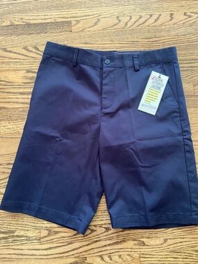 Men's Navy Work Shorts - Classic Flat Front